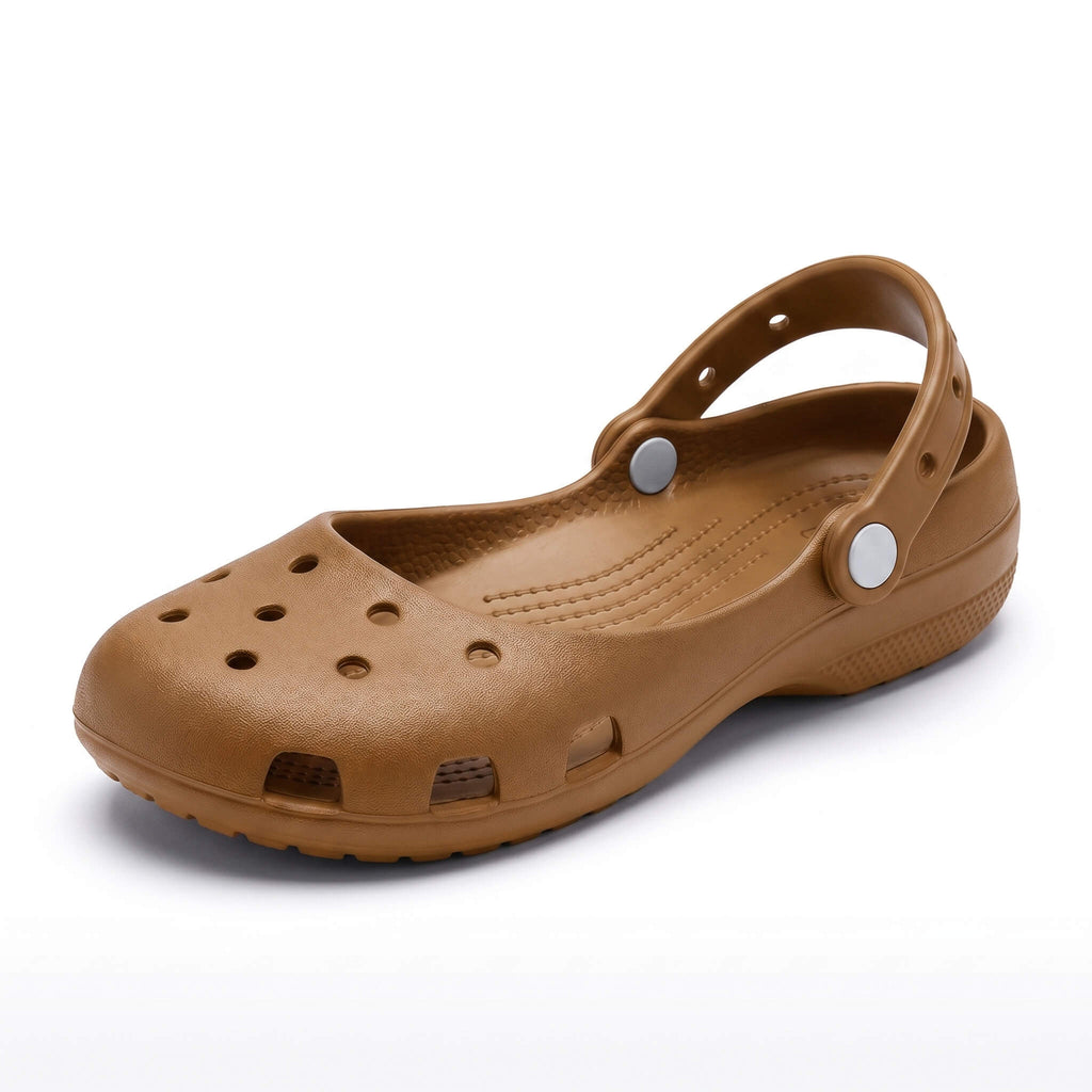 Sisfield comfortable knit ballet flats in tan brown featuring ergonomic cushion support